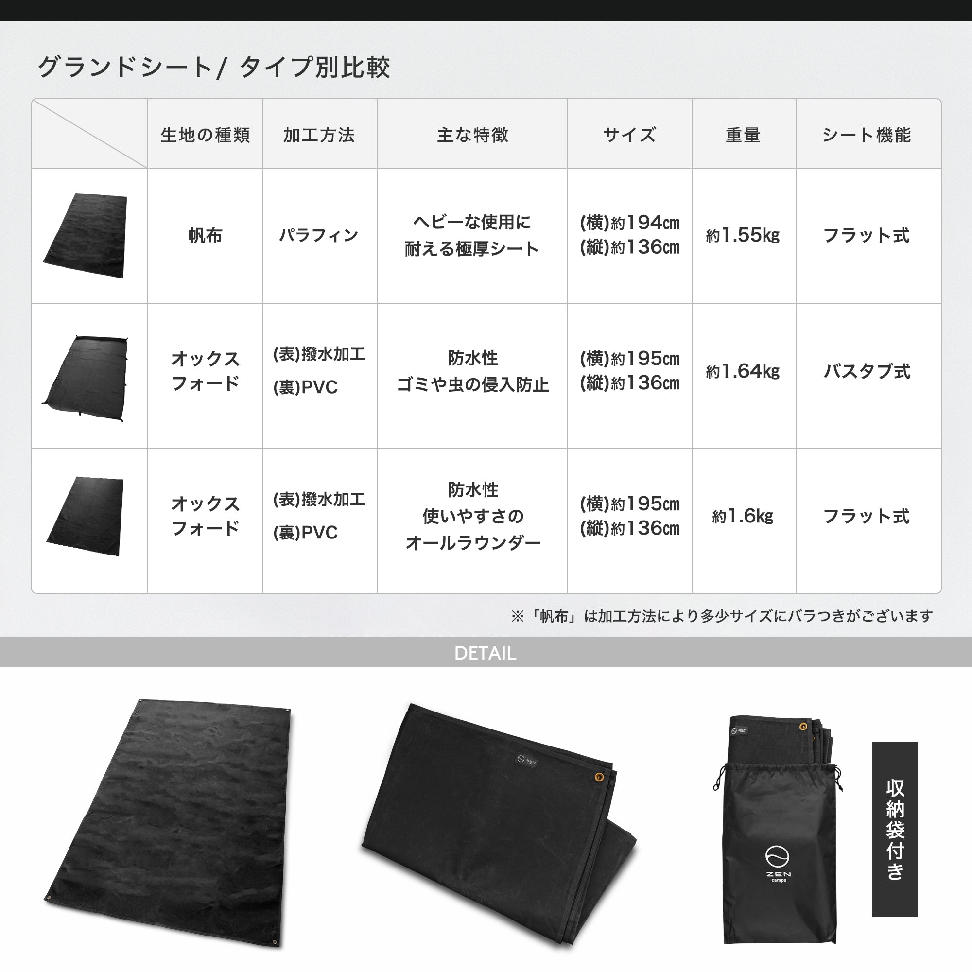 グランドシート (帆布) – ZEN Camps