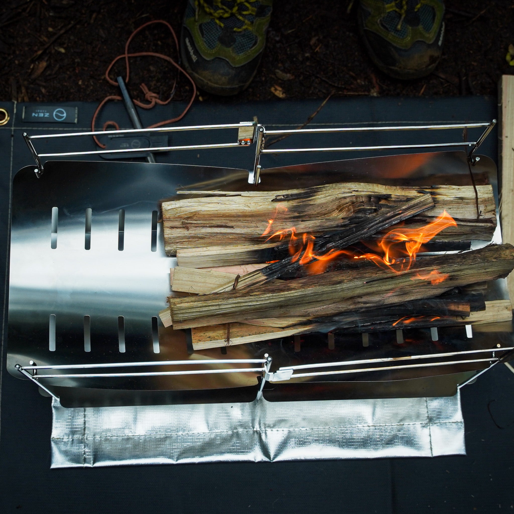 ZEN CAMPS 焚き火台 セット ZEN camps（ゼンキャンプス）焚き火台 NT Fire Stand - hinataストア