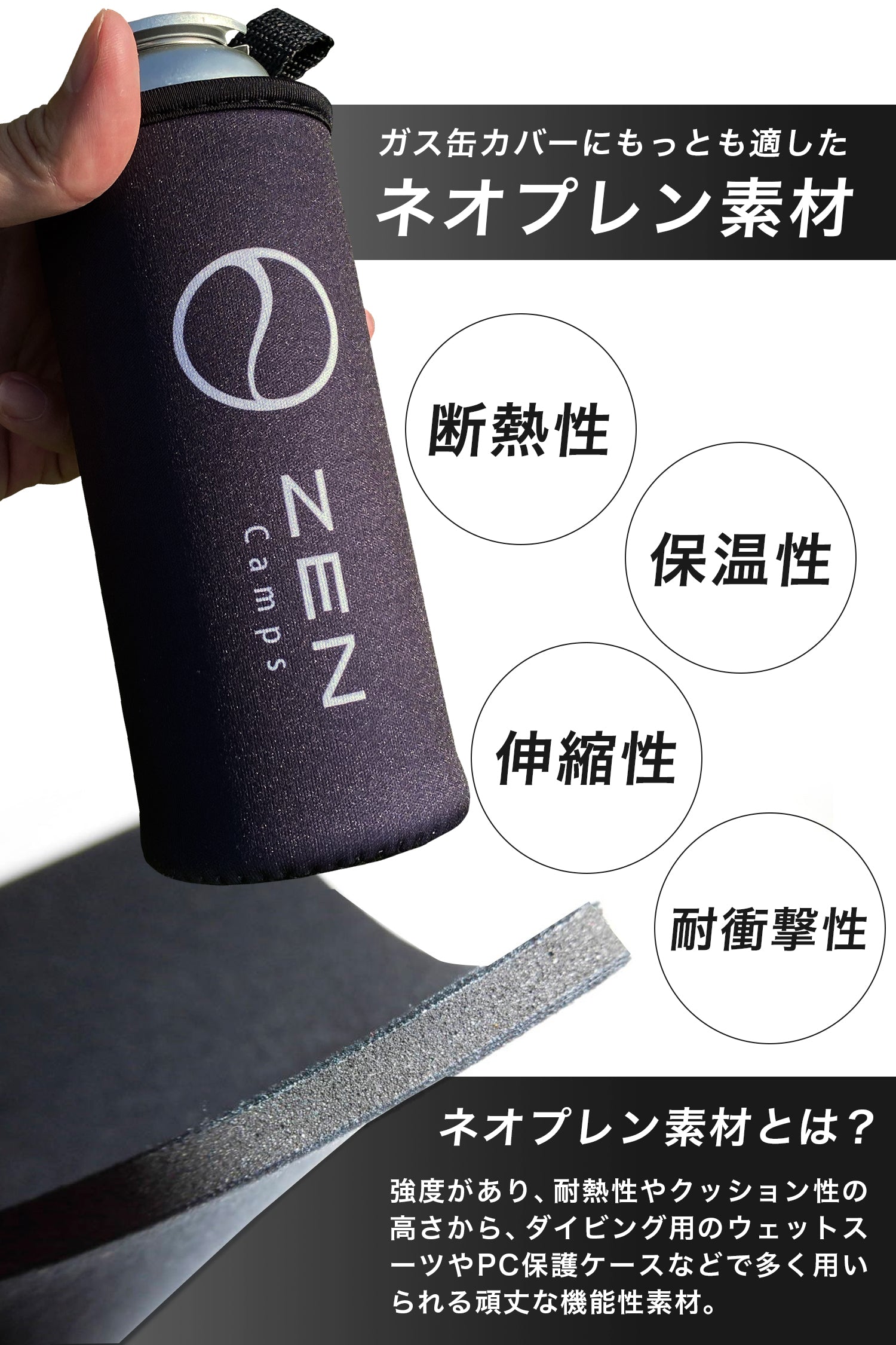 CB缶カバー（ネオプレン製） – ZEN Camps